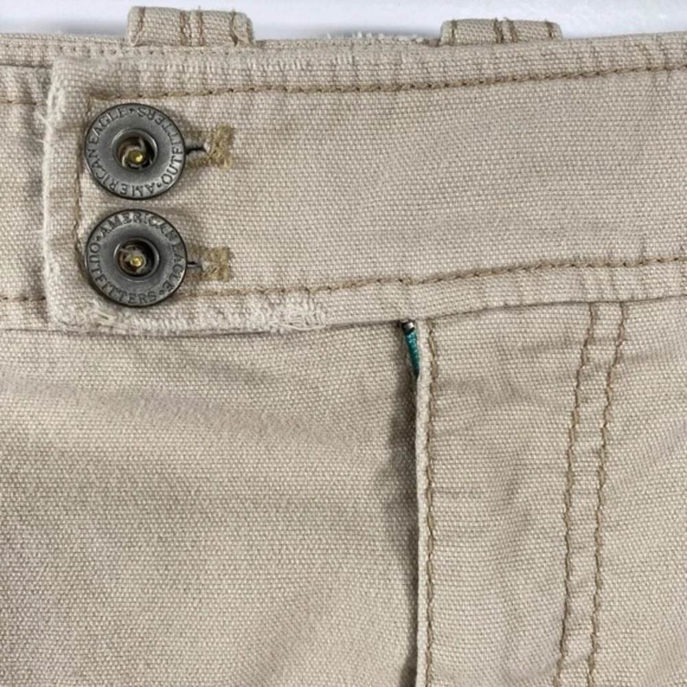 Vintage American Eagle Outfitters Womens Y2K‎ Skirt sz 8 Tan Cotton Blend Knee